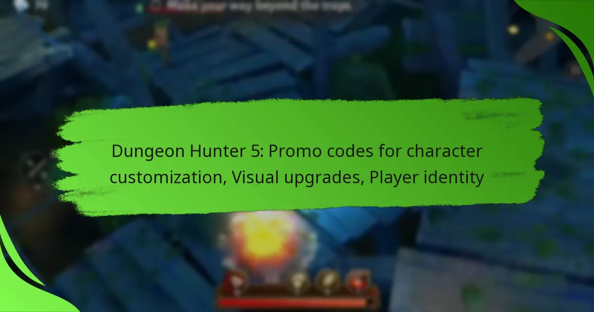 Dungeon Hunter 5: Promo codes for character customization, Visual upgrades, Player identity