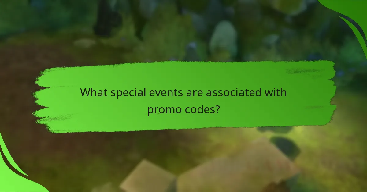 What special events are associated with promo codes?