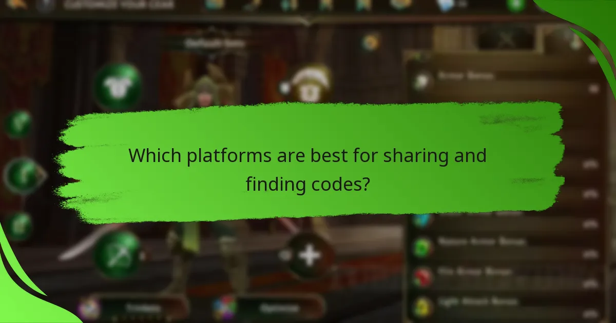 Which platforms are best for sharing and finding codes?